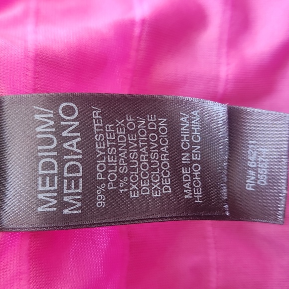 Bisou Bisou by Michele Bohbot Vintage Y2K Pink Ruffle Dress Slip M - Picture 8 of 14